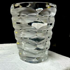 Mortefontaine glass vase by Lalique